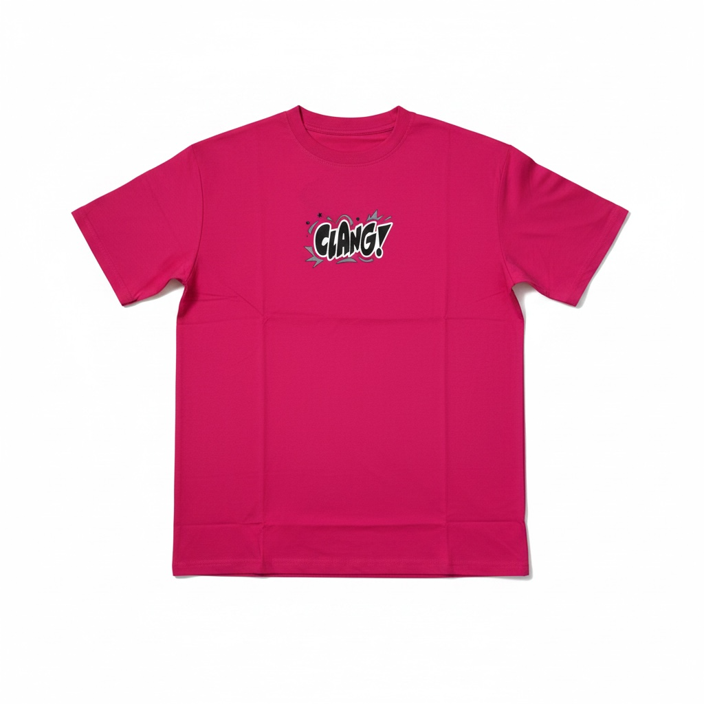 Unisex T-Shirt in Pink mit Print, Trendy & Streetstyle Größe L