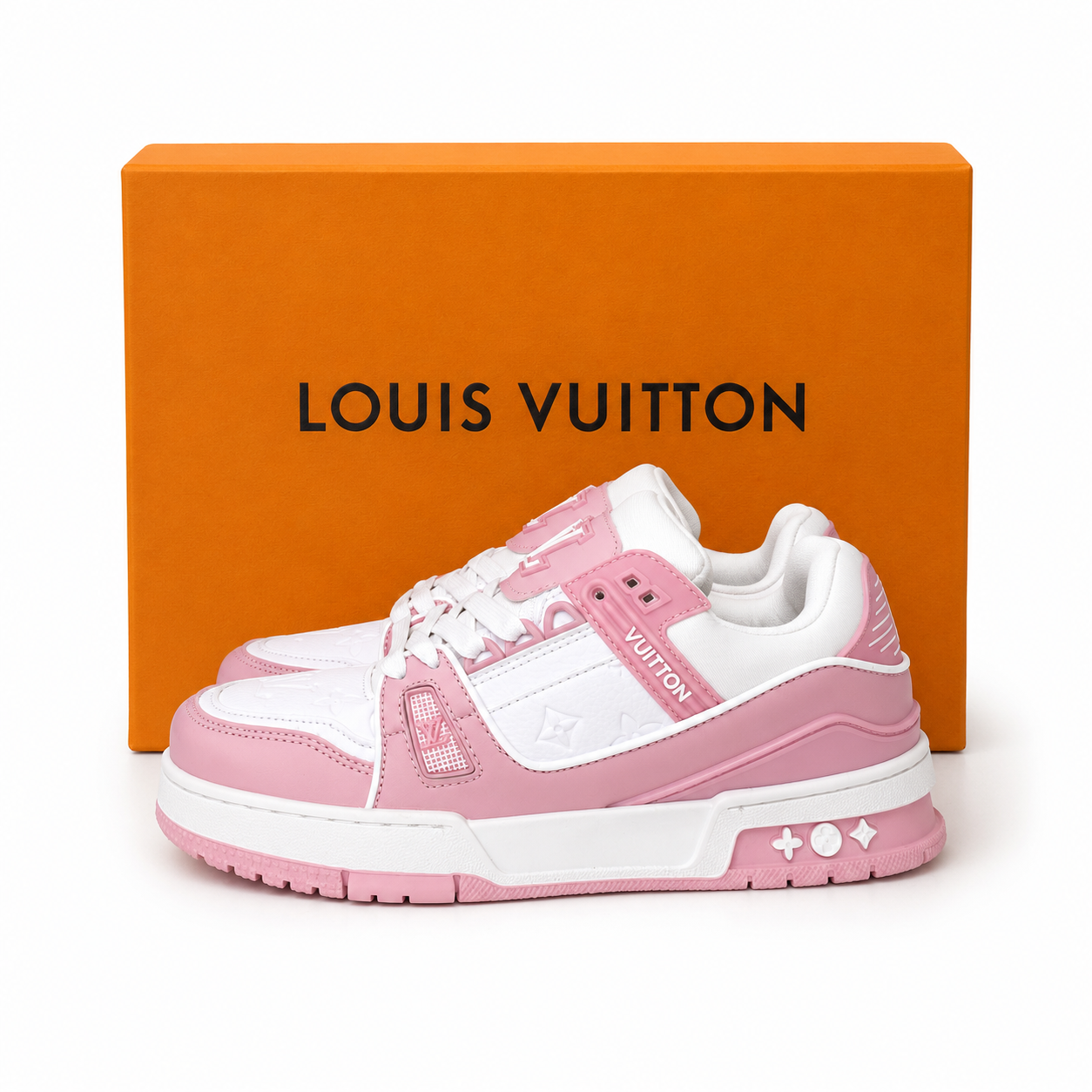 Sneaker trendig & elegant in der Farbe Rosa/Weiß