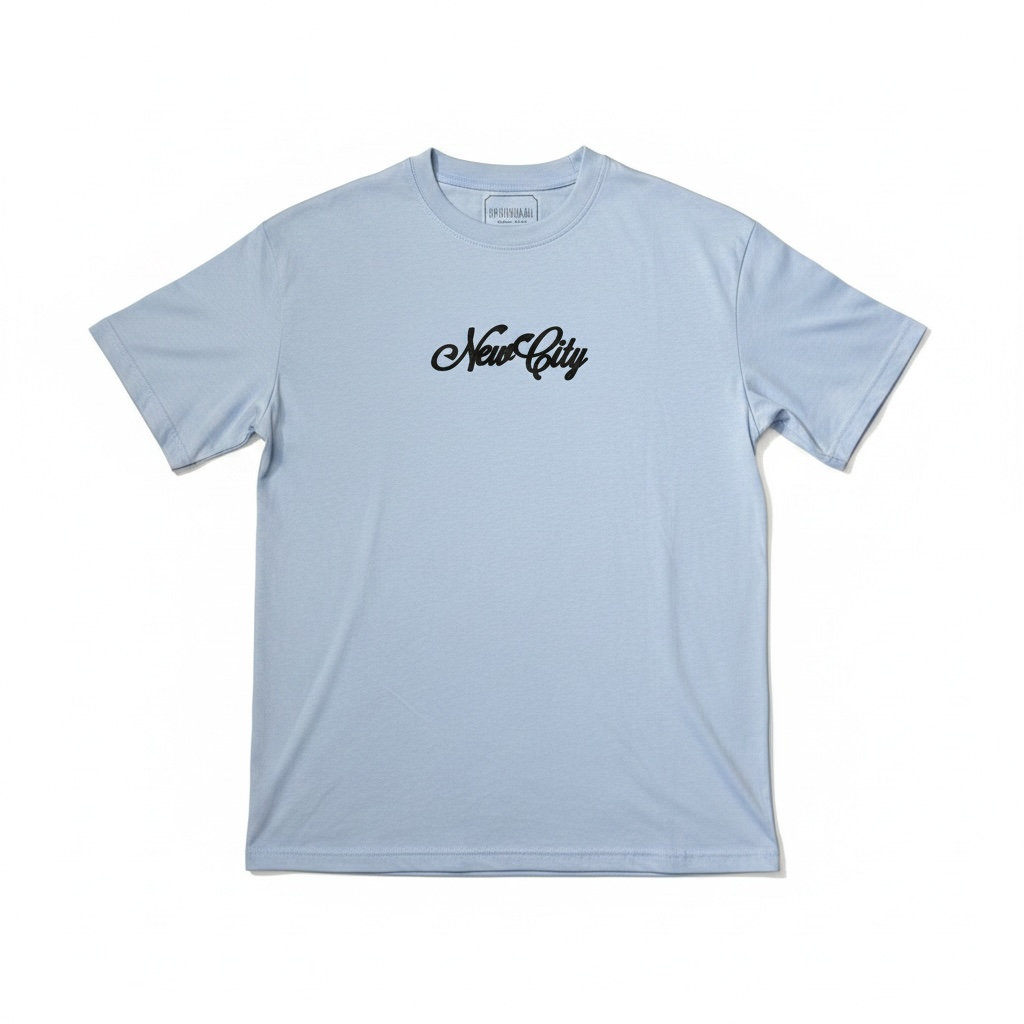 Unisex T-Shirt in Hellblau mit Duck Print, Sportlich & Streetstyle Größe M