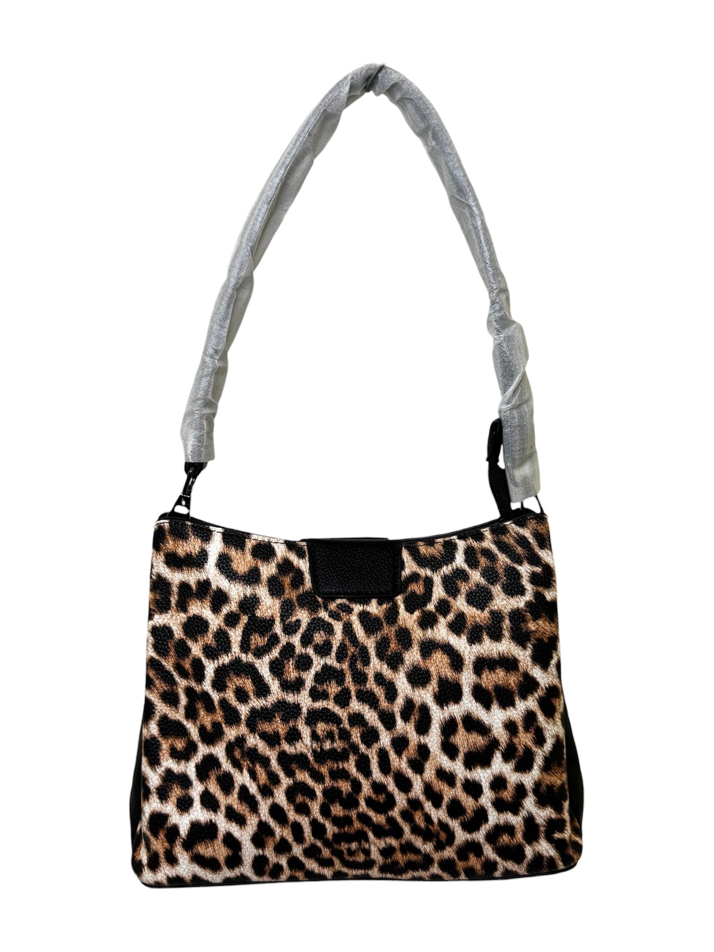 Moderne Schultertasche im Braun Leo Design