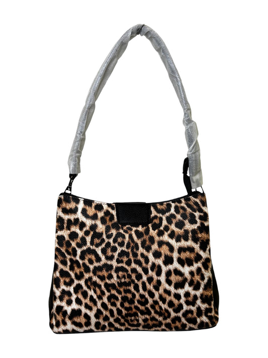 Moderne Schultertasche im Braun Leo Design