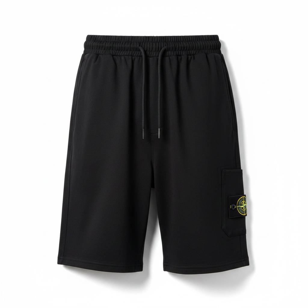 Unisex Set T-Shirt & kurze Hose in Schwarz