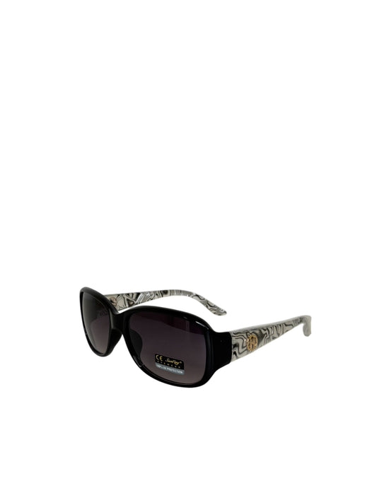 Damen Sonnenbrille trendig & elegant in der Farbe Schwarz/Perlgrau