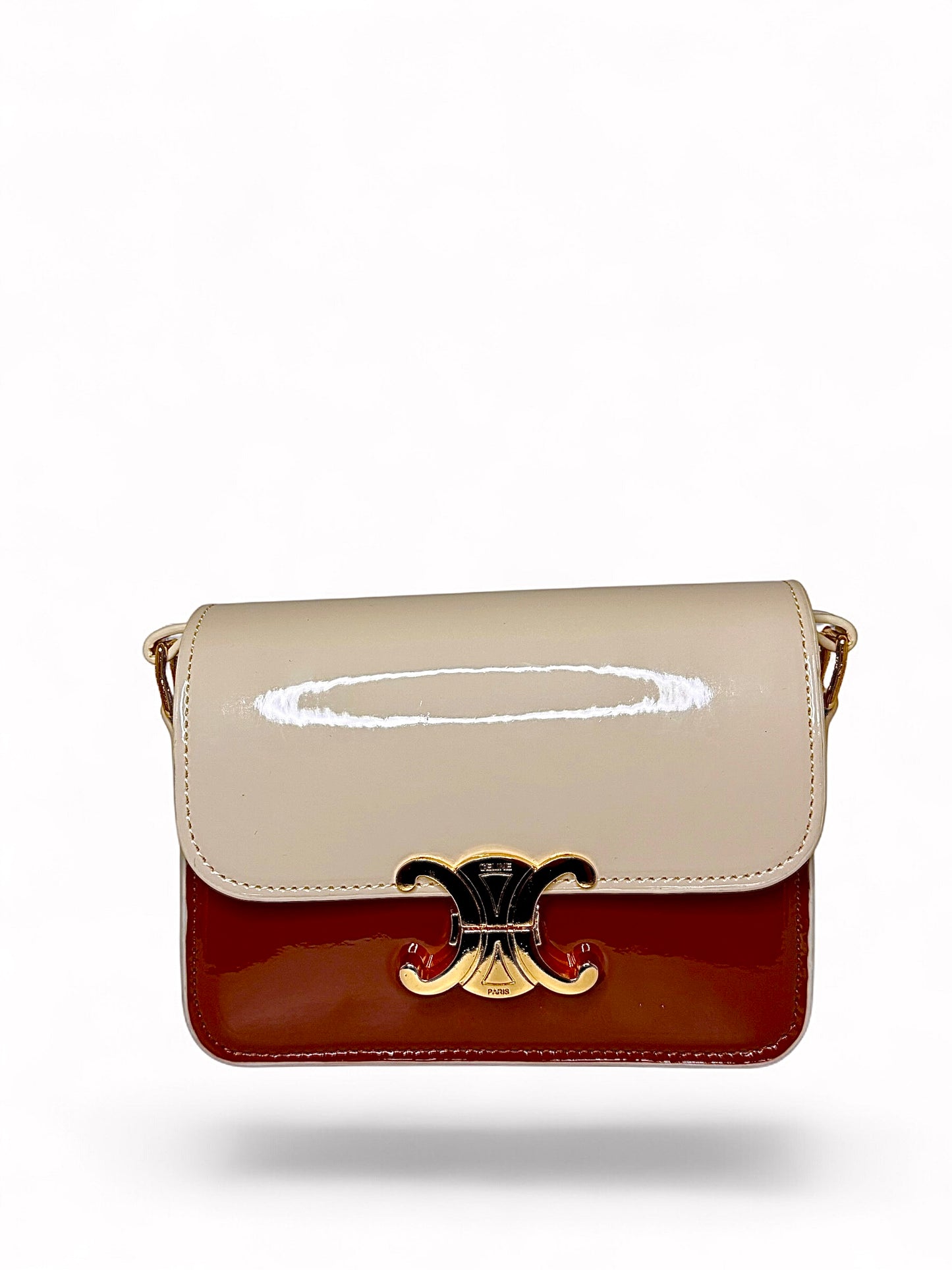 Damen Handtasche trendig & elegant in der Farbe Braun Weiß