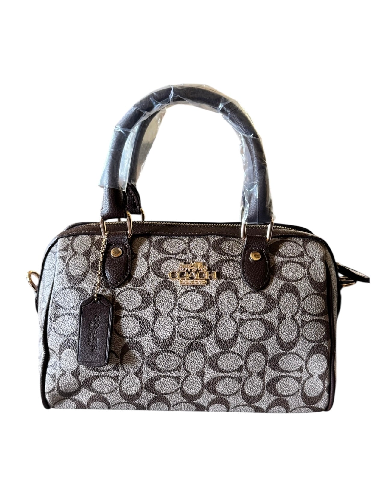 Damen Handtasche trendig & elegant in der Farbe Braun/Grau