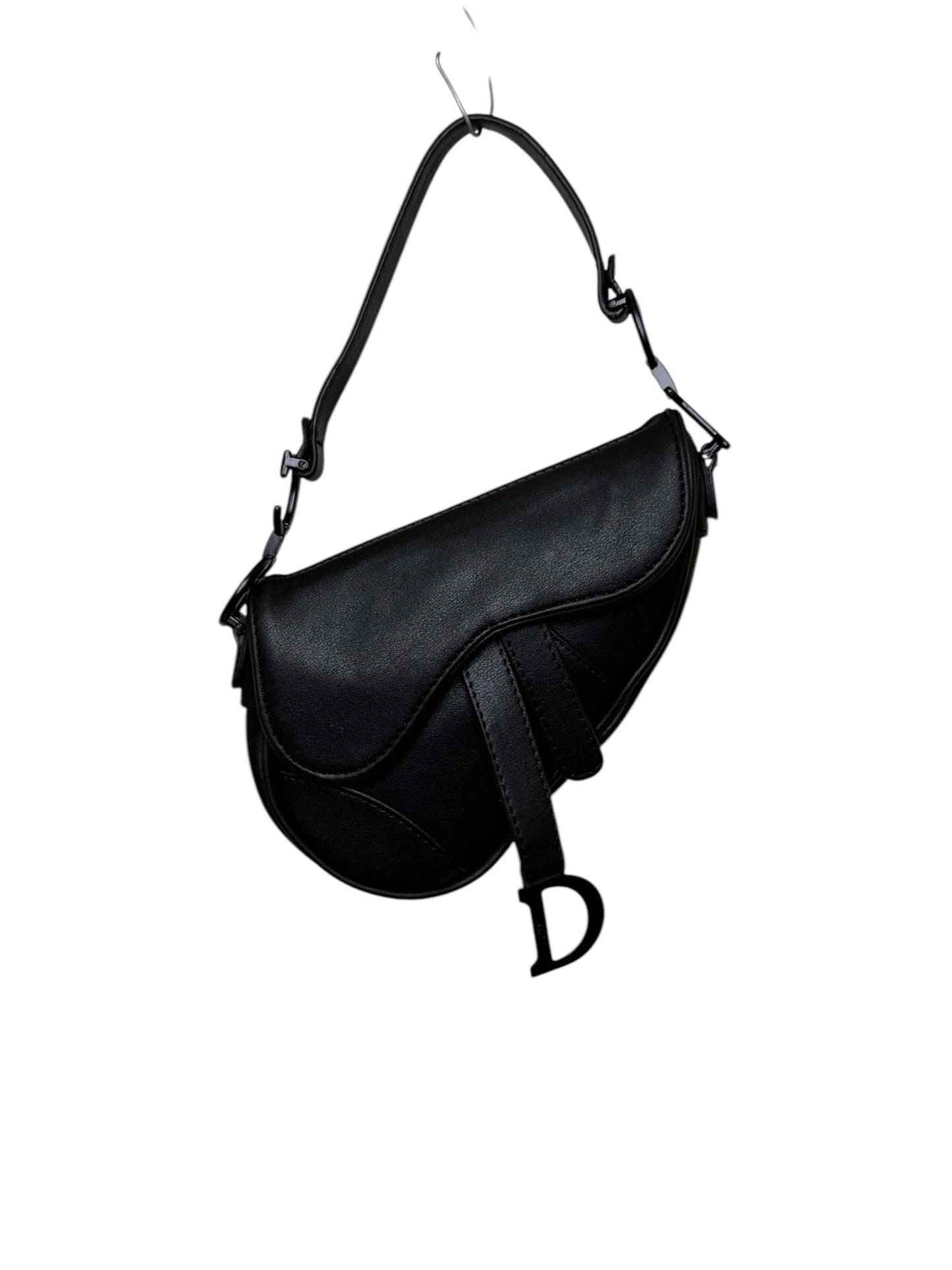 Damen Handtasche trendig & elegant in der Farbe Schwarz/Details Schwarz Mini