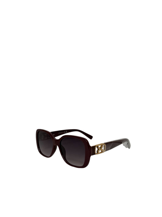 Damen Sonnenbrille trendig & elegant in der Farbe Weinrot