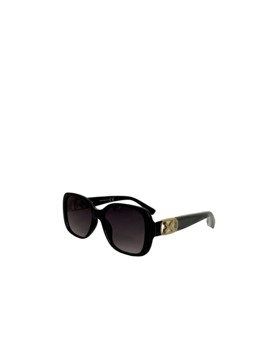 Damen Sonnenbrille trendig & elegant in der Farbe Schwarz