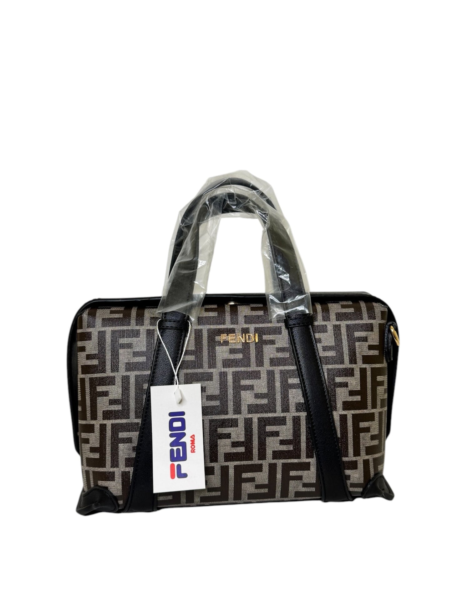 Damen Handtasche trendig & elegant in der Farbe Braun/Schwarz