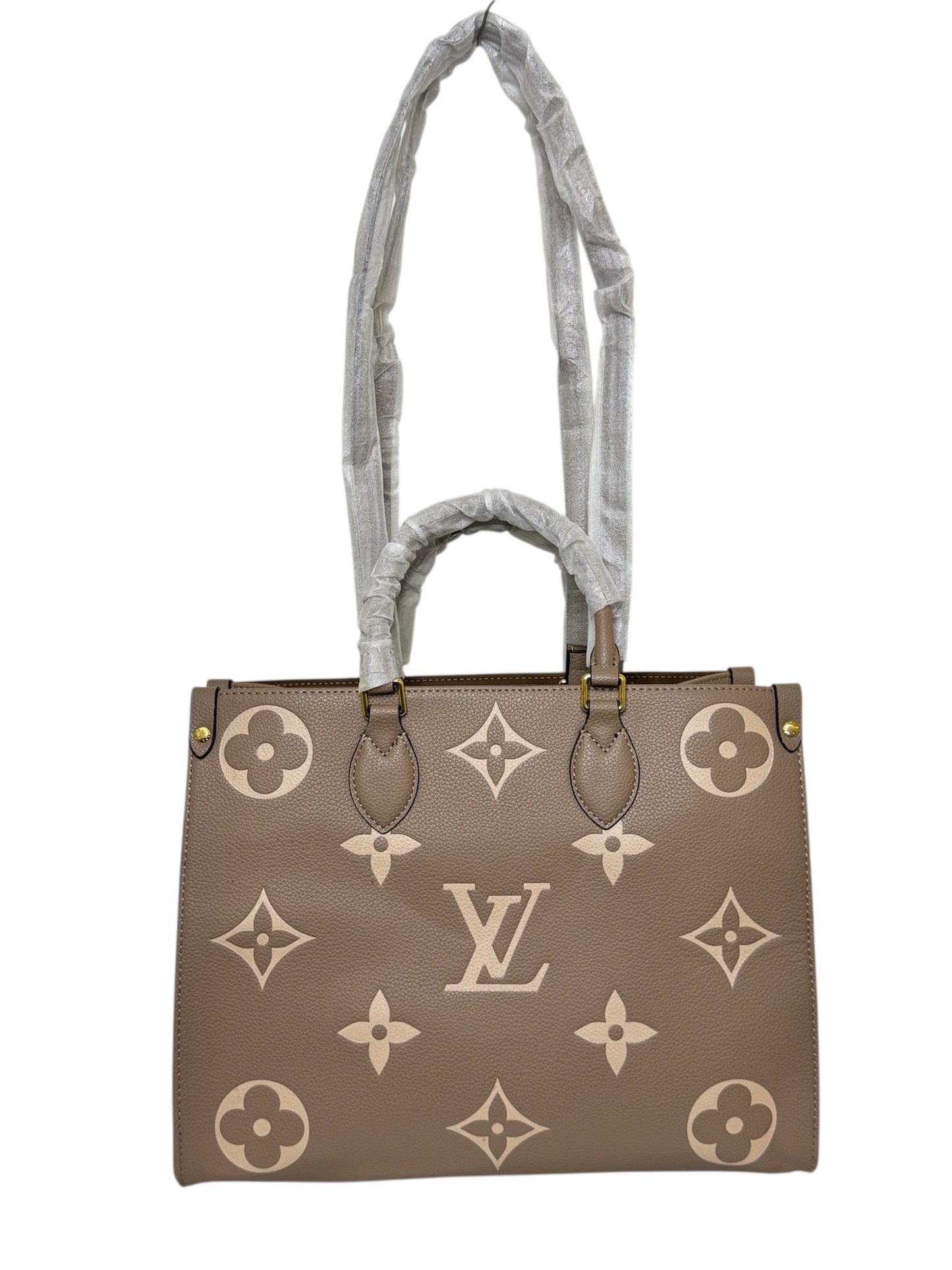Damen Handtasche trendig & elegant in der Farbe Kaffee/Beige