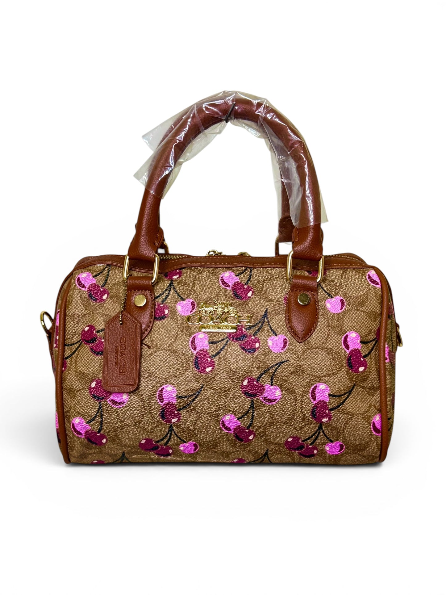 Damen Handtasche trendig & elegant in der Farbe Kaffee/kirschen