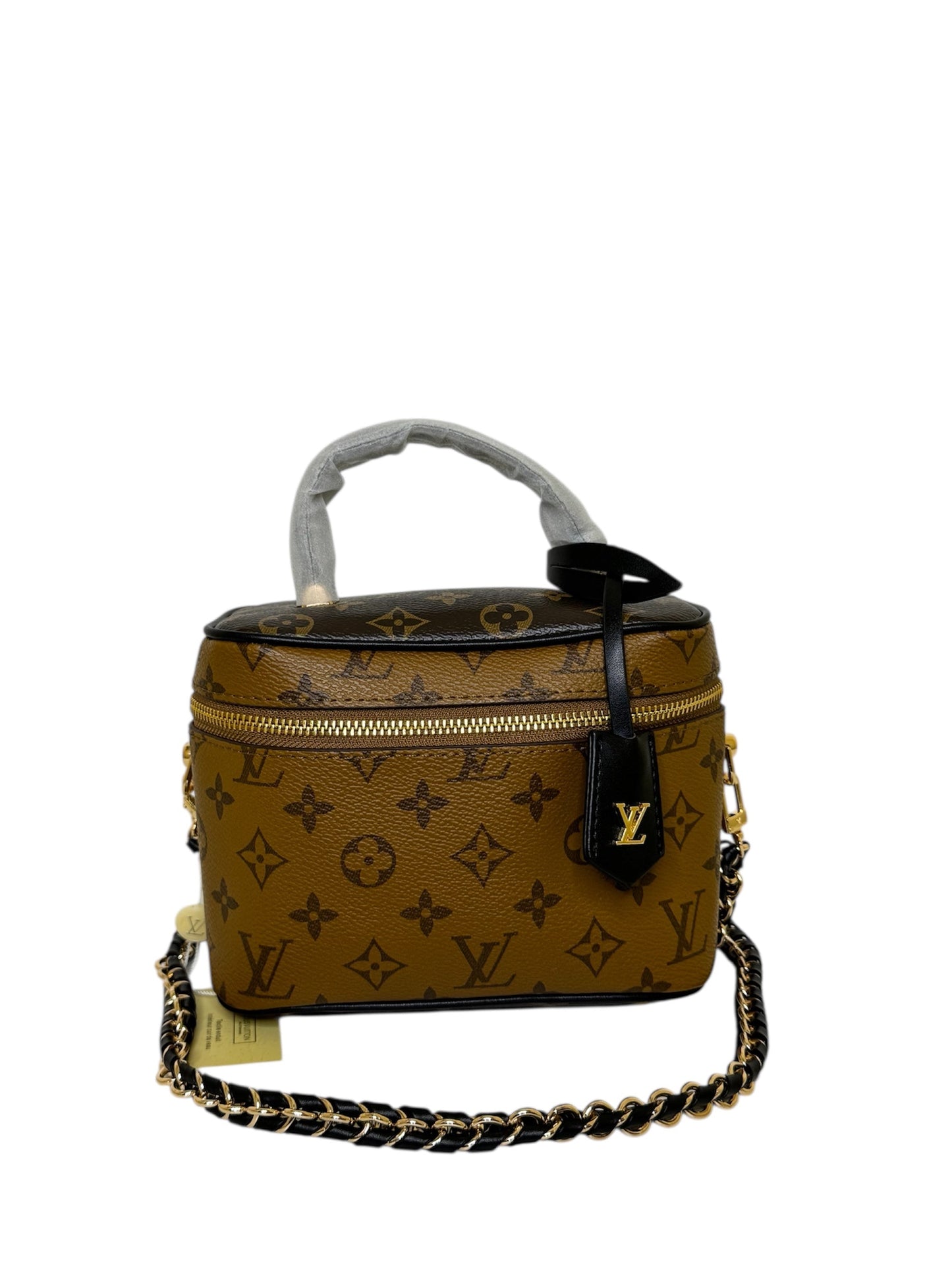 Damen Kosmetiktasche trendig & elegant in der Farbe Braun/Hellbraun