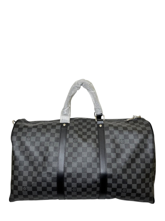 Weekender Tasche trendig & elegant in der Farbe Schwarzgrau/Kariert