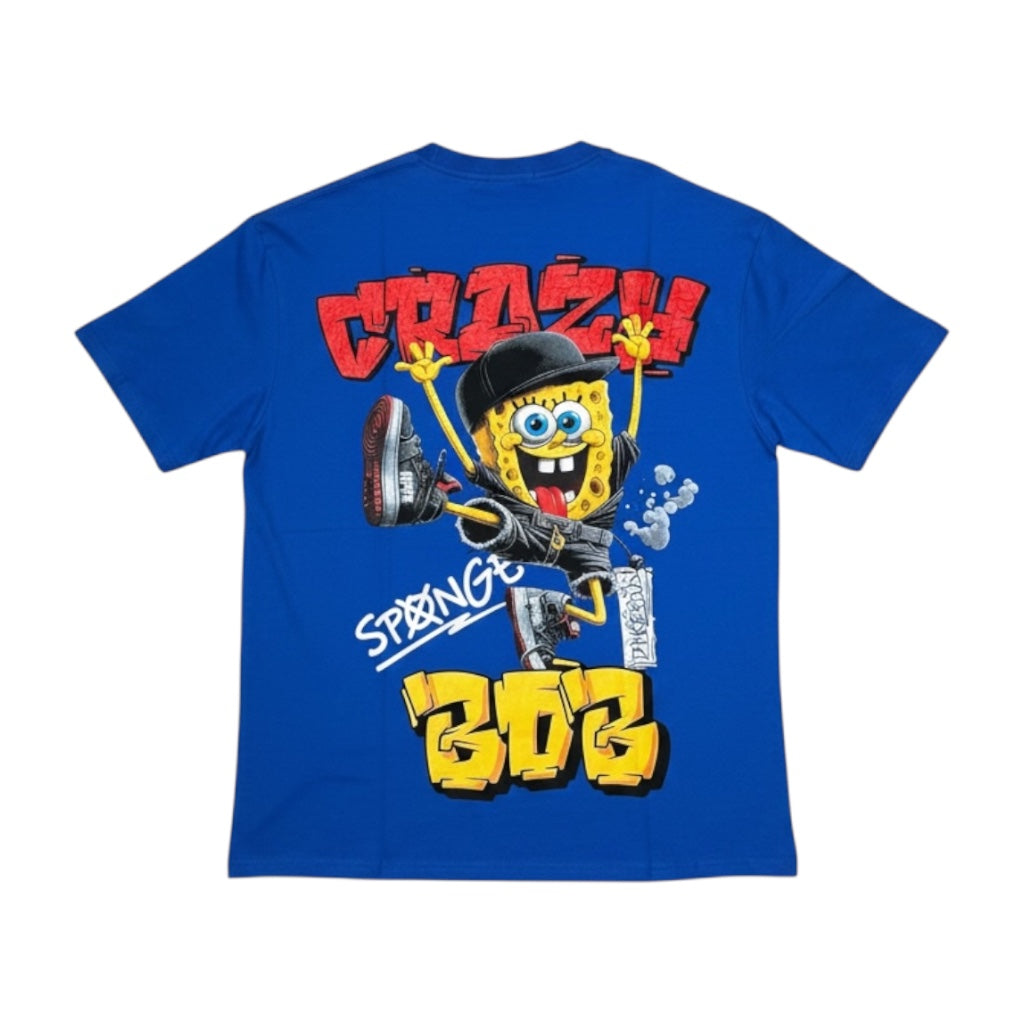 Unisex T-Shirt in Blau mit Cartoon Print, Auffällig & Trendy Größe L