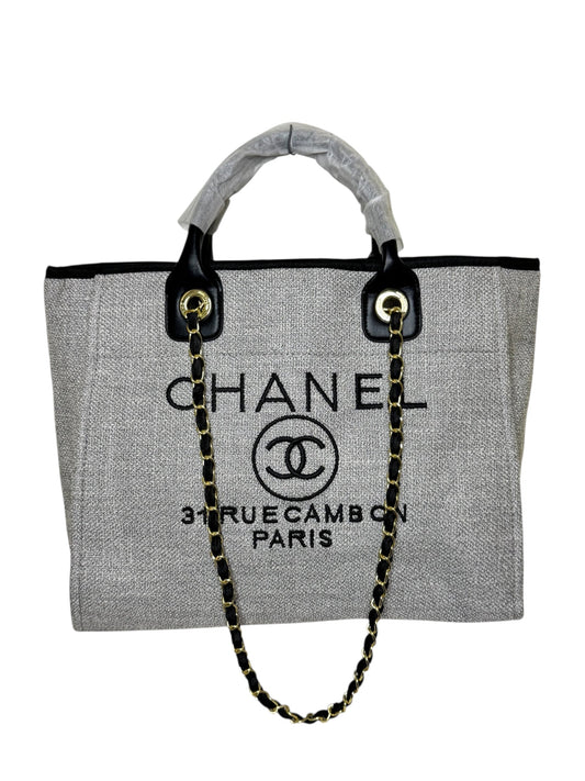Damen Handtasche trendig & elegant in der Farbe Dunkelgrau/Schwarz