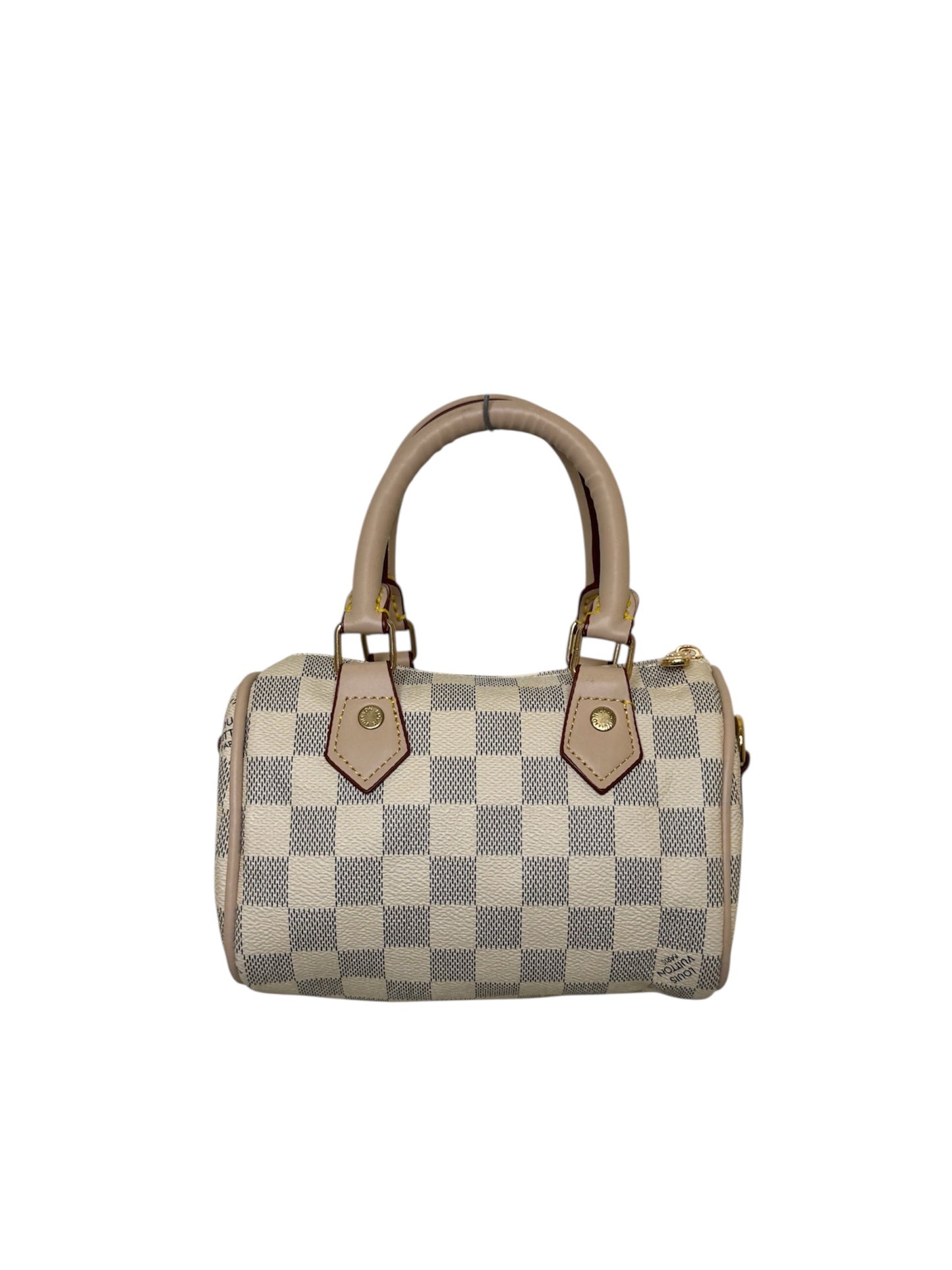 Damen Handtasche trendig & elegant in der Farbe Beige/Kariert mini