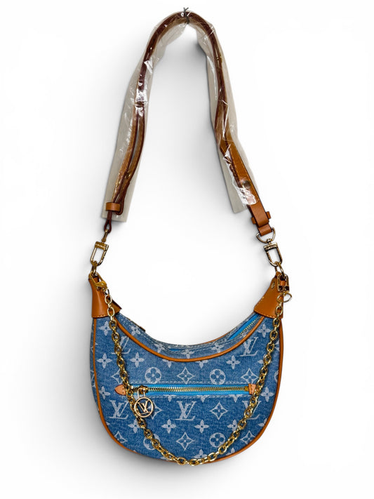 Damen Handtasche trendig & elegant in der Farbe Braun/Jeans