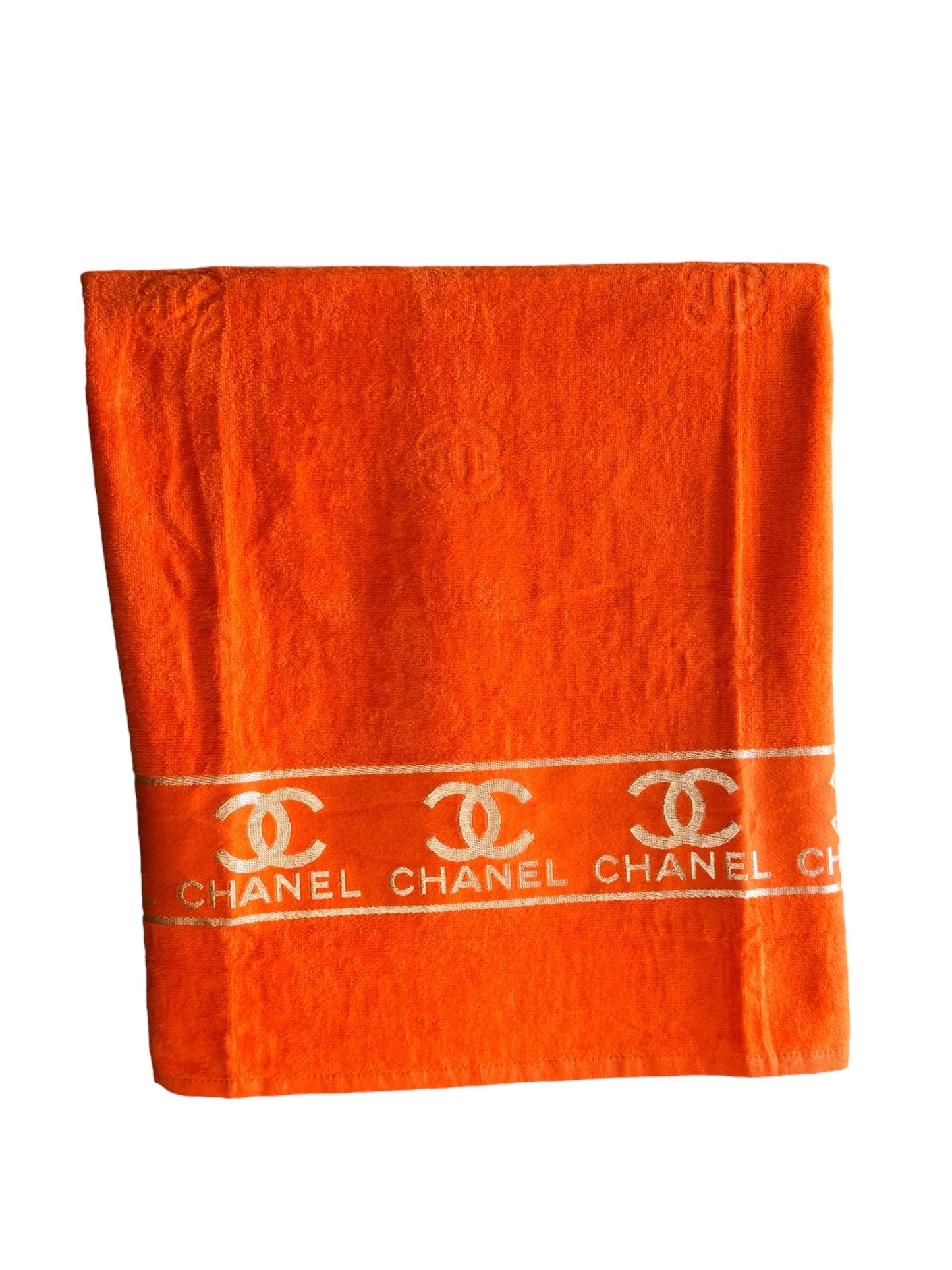 Strand/Handtuch im modischen Design in der Farbe Orange
