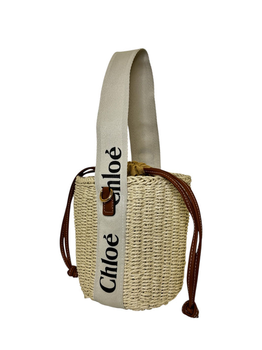 Damen Handtasche trendig & elegant in der Farbe Beige/Bast