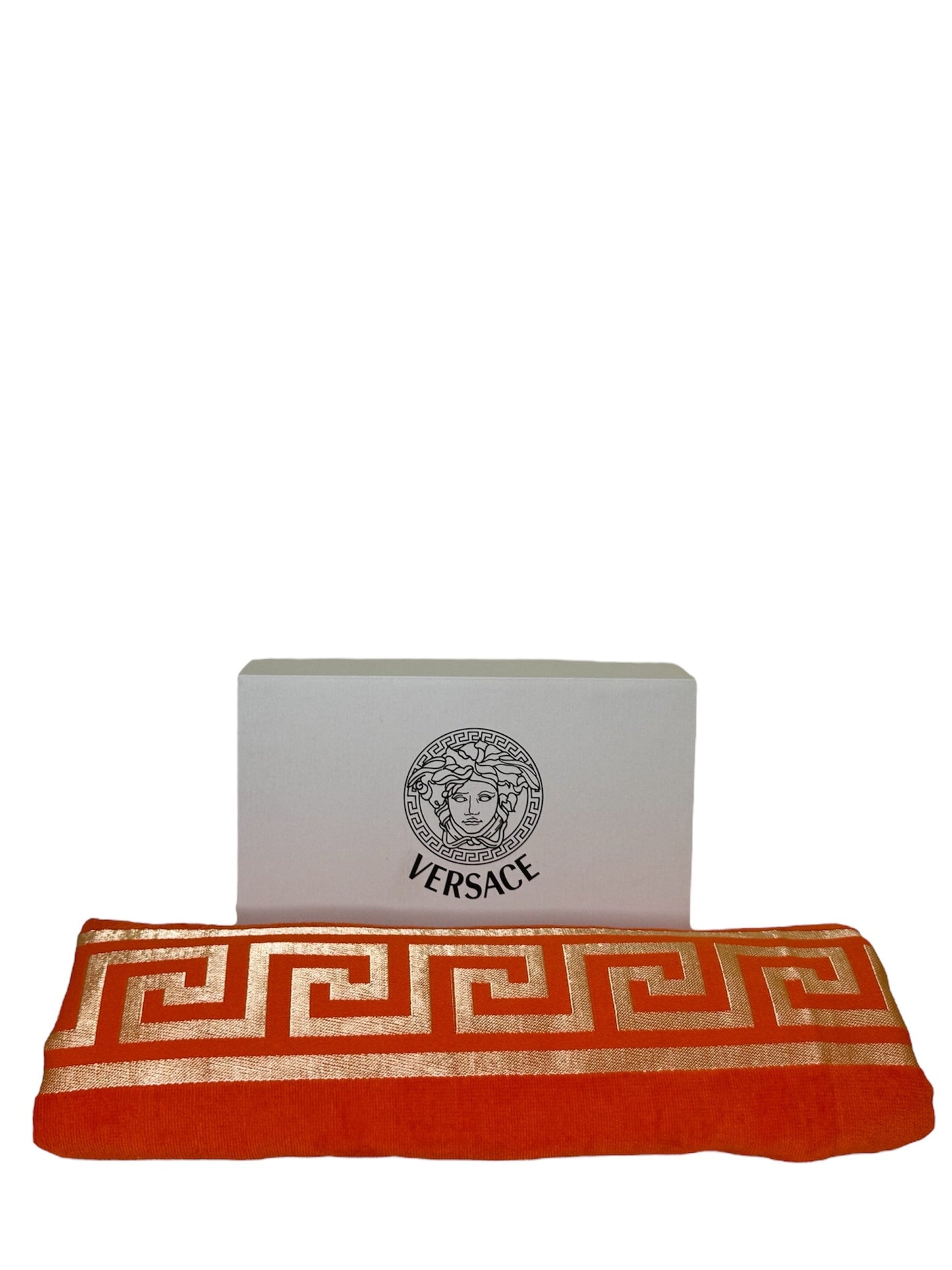 Strand/Handtuch im modischen Design in der Farbe Orange