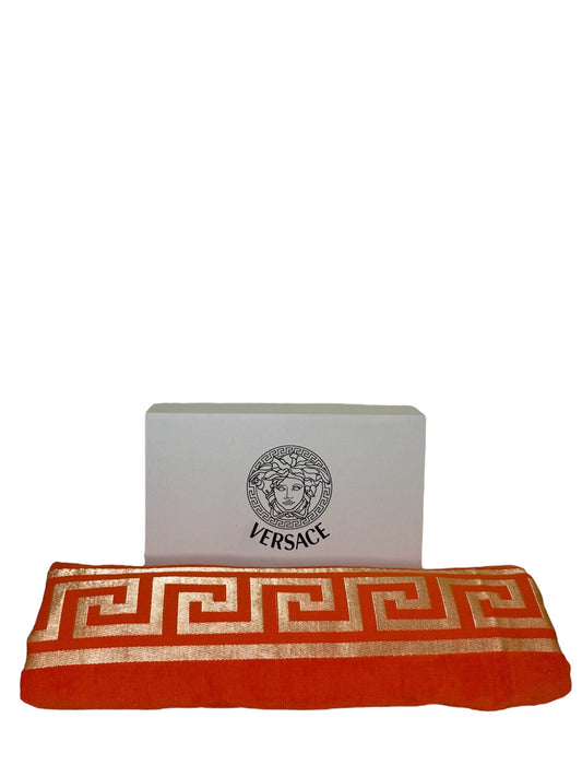 Strand/Handtuch im modischen Design in der Farbe Orange