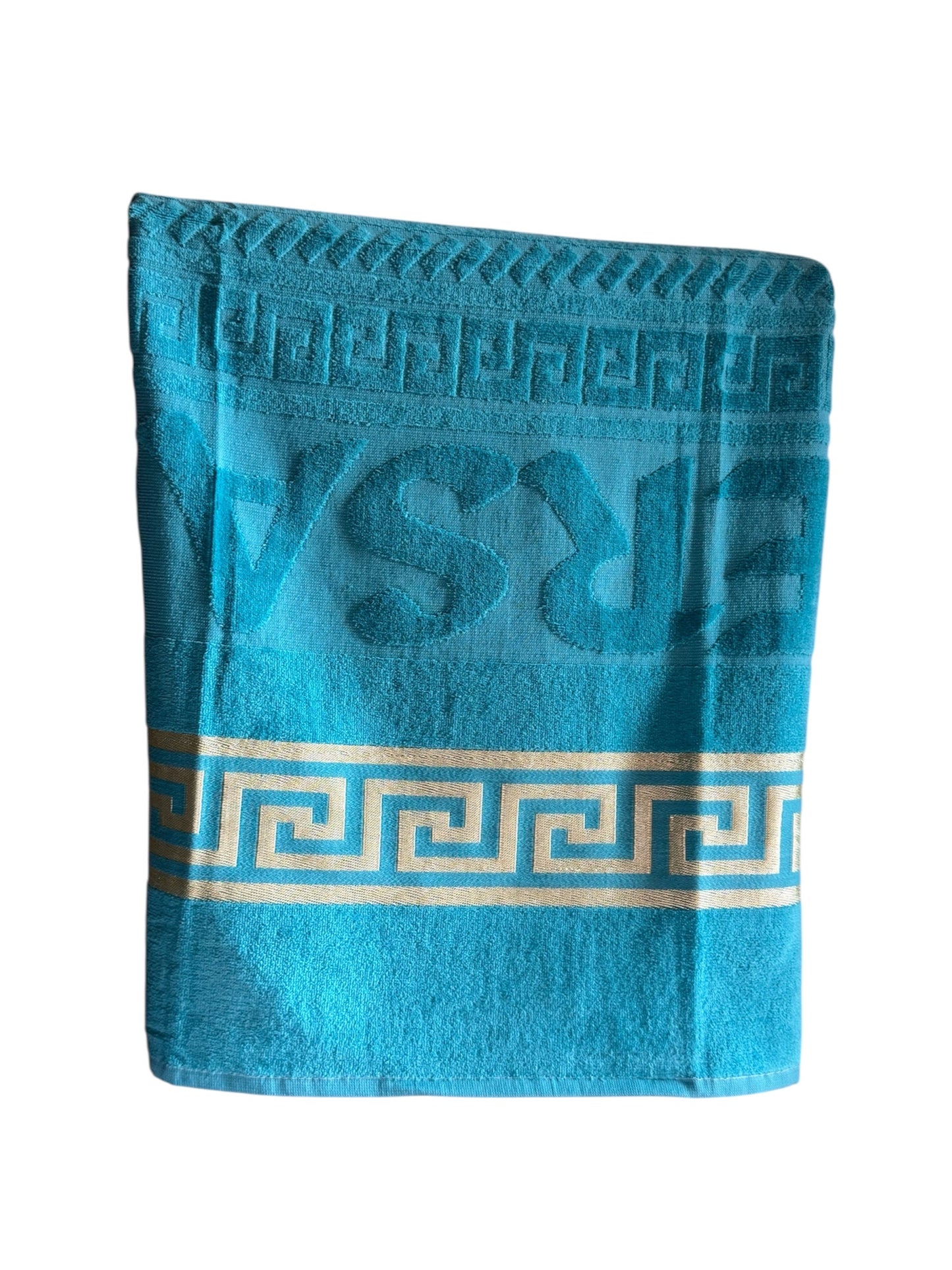 Strand/Handtuch im modischen Design in der Farbe Blau