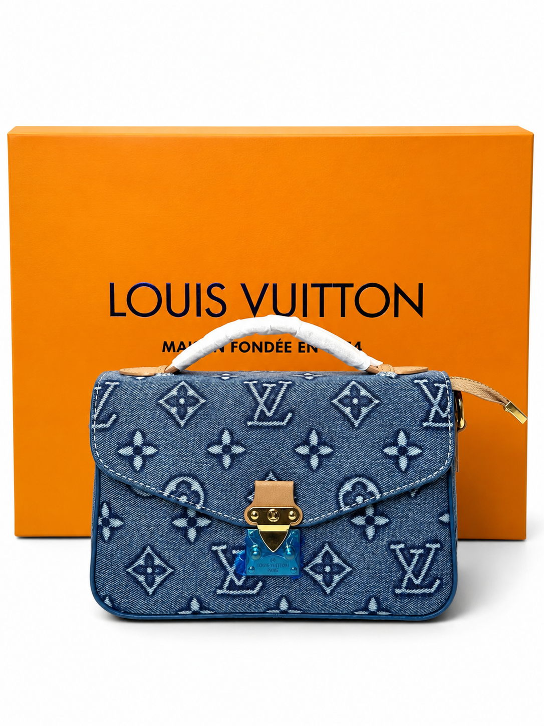 Damen Handtasche trendig & elegant in der Farbe Jeans Blau