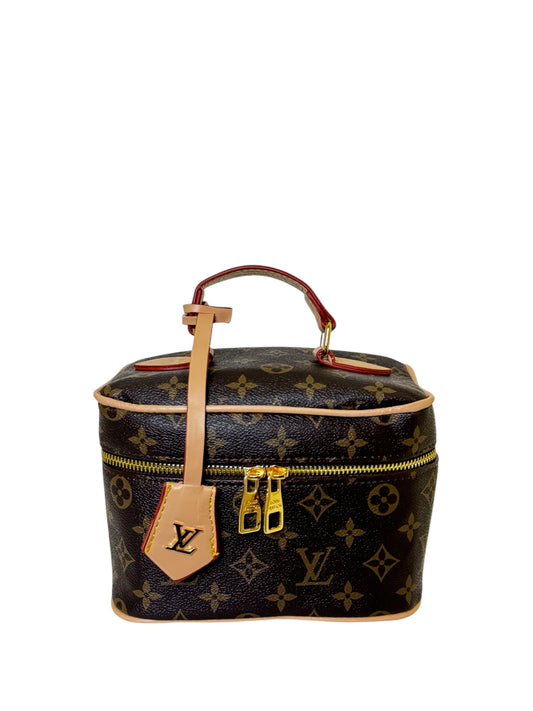 Kosmetiktasche trendig & elegant in der Farbe Braun