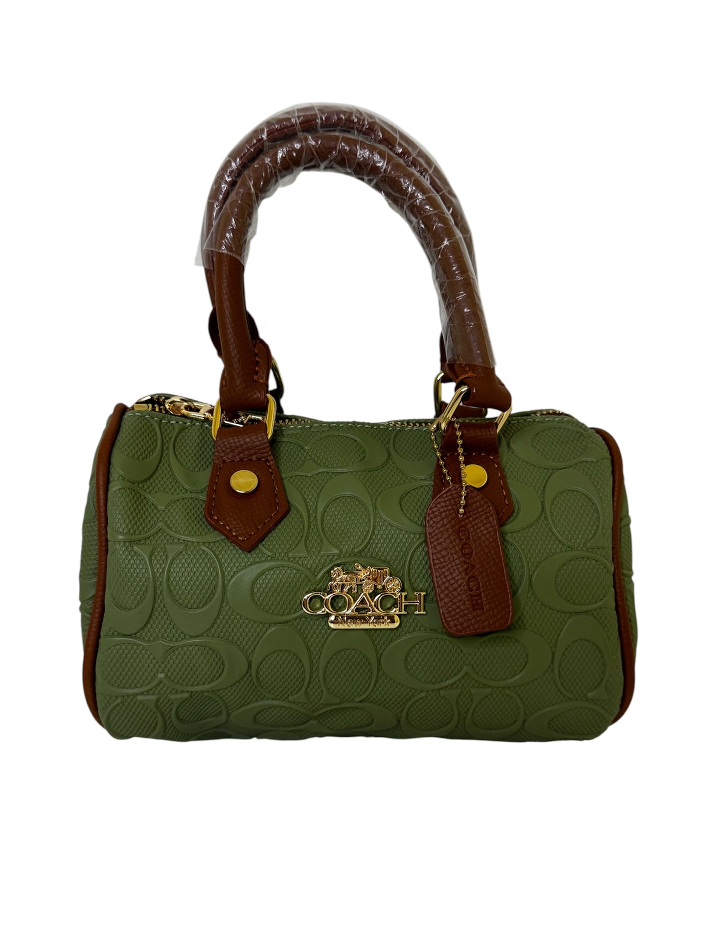 Damen Handtasche trendig & elegant in der Farbe Grün/Braun