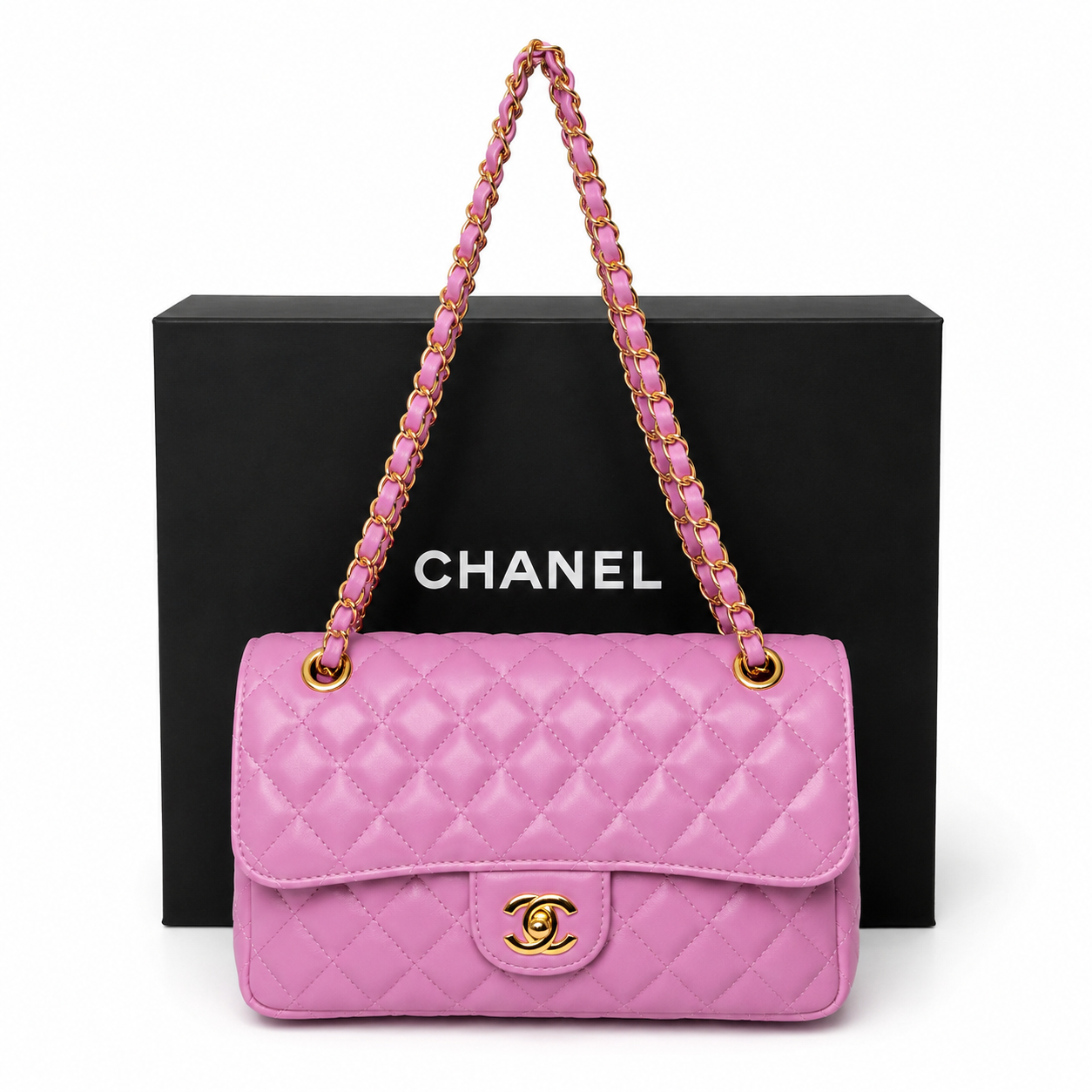 Damen Umhängetasche trendig & elegant in der Farbe Rosa