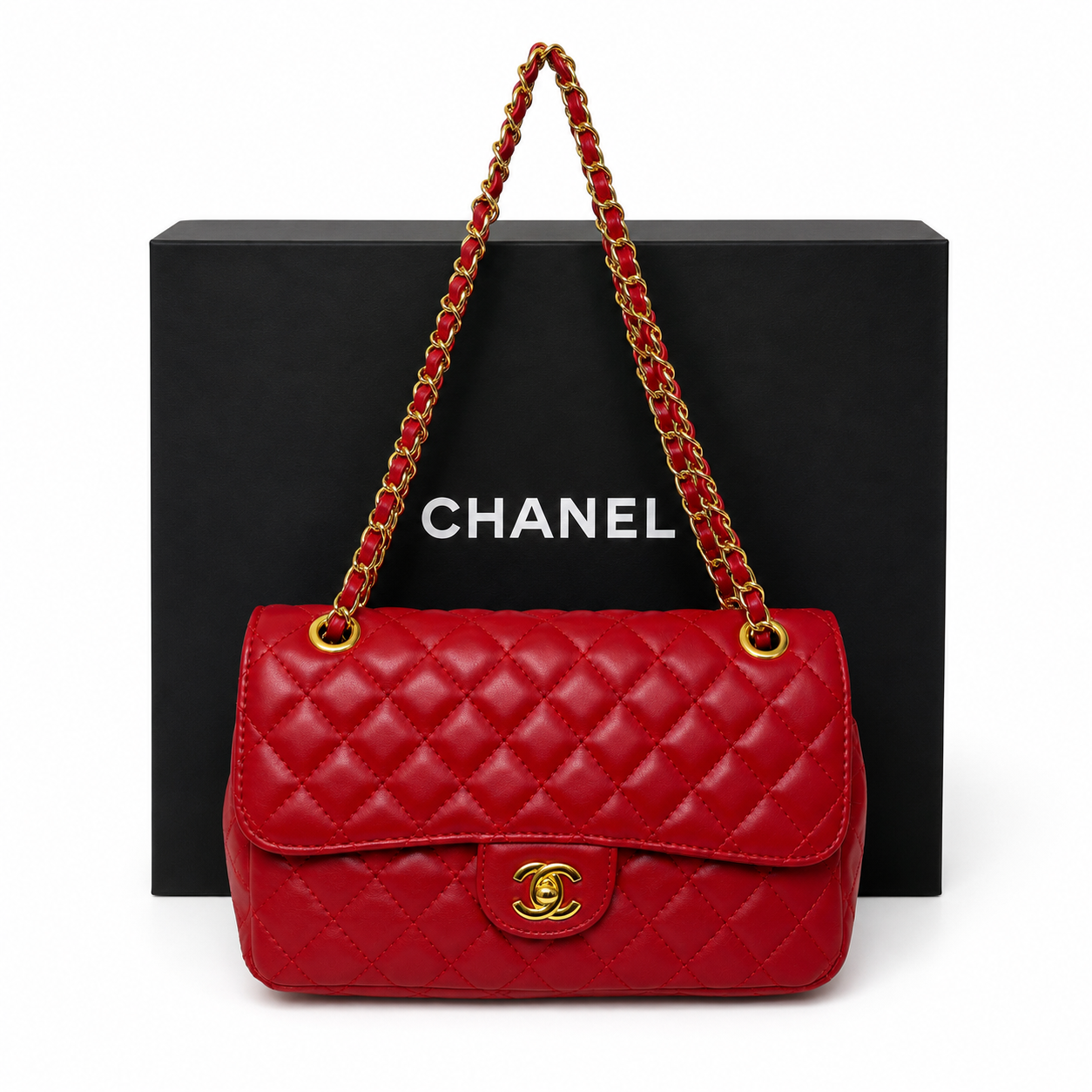 Damen Umhängetasche trendig & elegant in der Farbe Rot