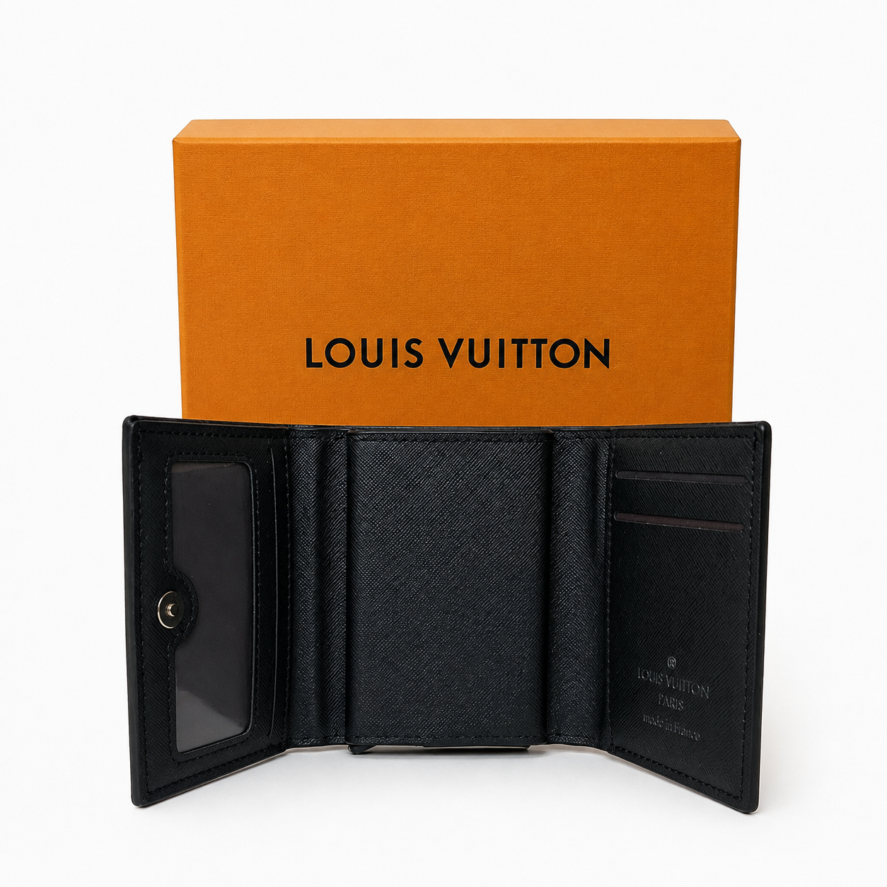 Wallet/Geldbeutel trendig & elegant in der Farbe Schwarz/Grau