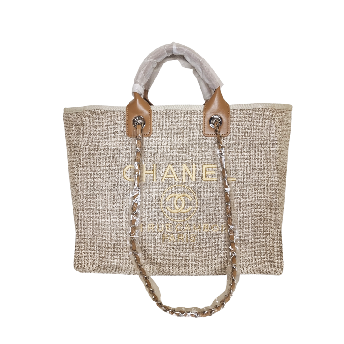 Damen Handtasche trendig & elegant in der Farbe Beige/Braun