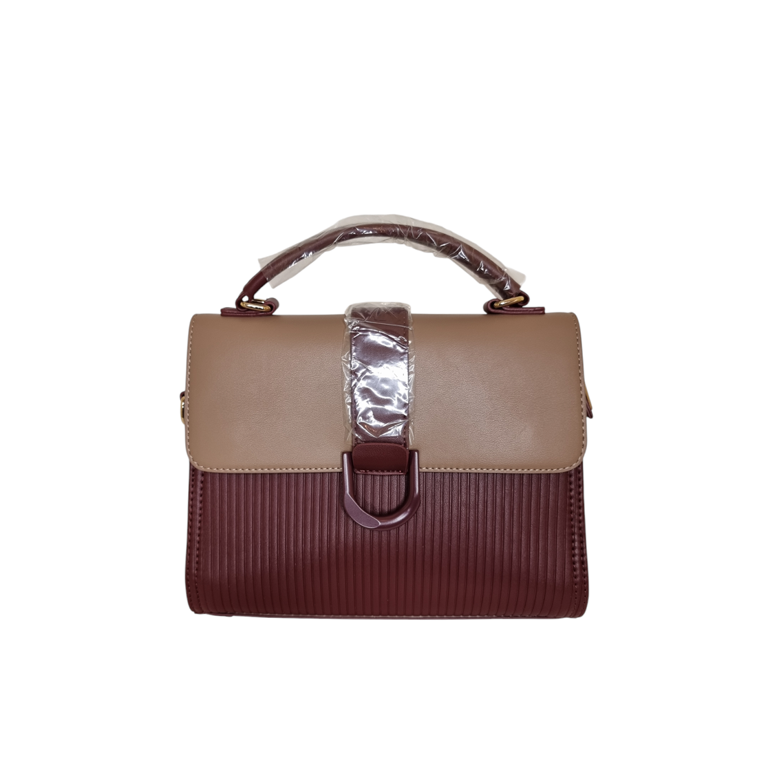 Damen Handtasche trendig & elegant in der Farbe Bordo/Kaffee