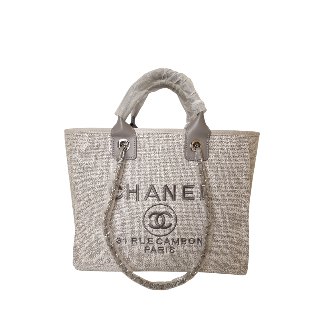 Damen Handtasche trendig & elegant in der Farbe Beige/Grau